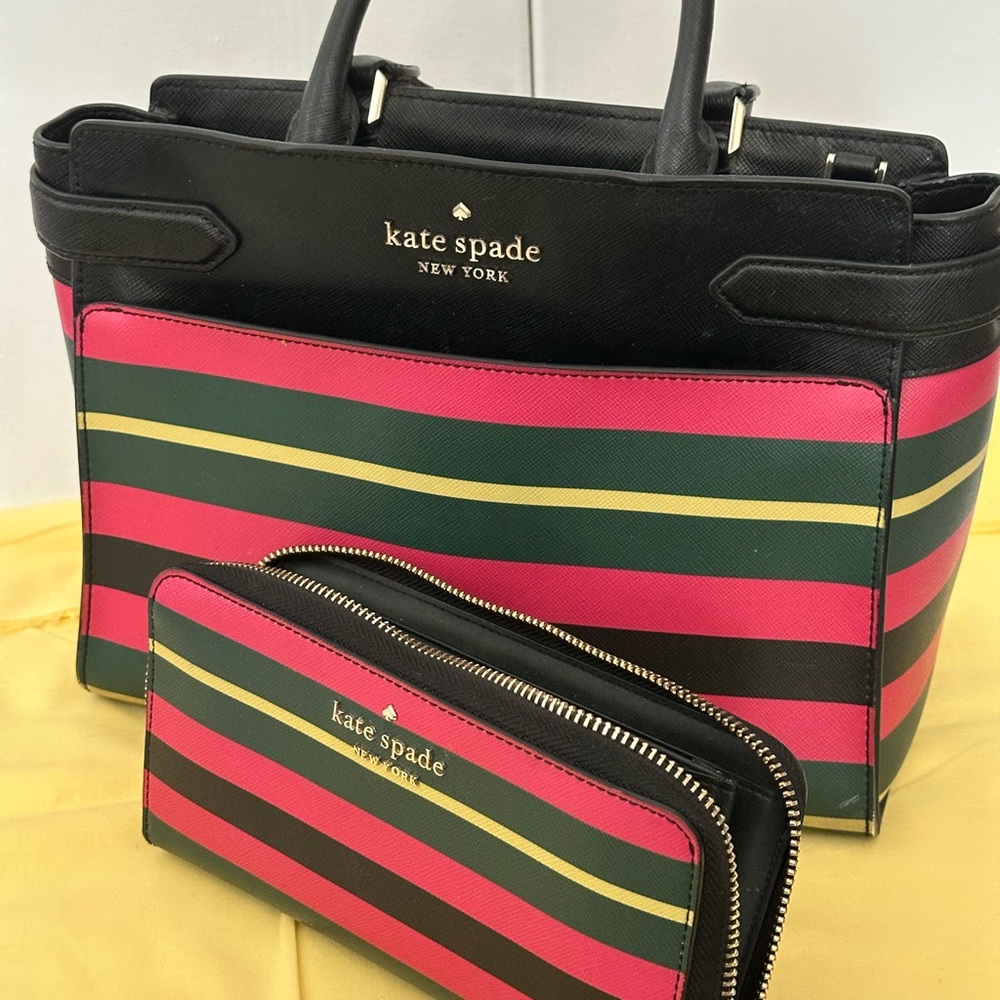 Kate Spade Black and Pink Tote Bag